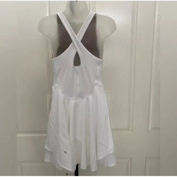 NEW wTag-LULULEMON White Court Crush Athletic Sport Tennis Dress 8 - Picture 7 of 11